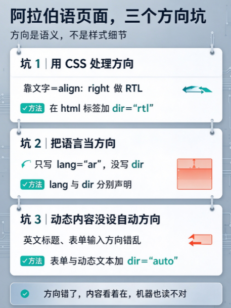 阿拉伯语内容策略:三个容易踩的坑