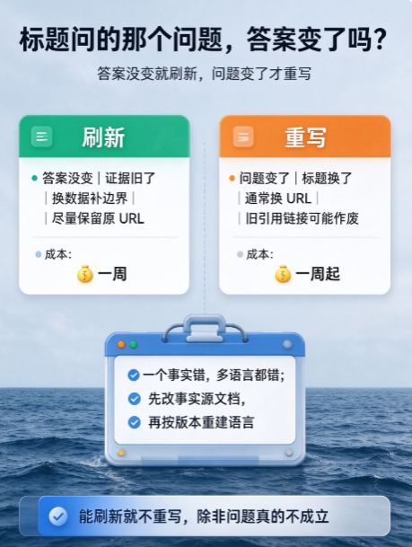 半年后该刷新还是重写:内容保鲜的判断规则